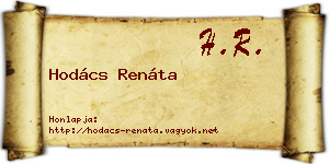 Hodács Renáta névjegykártya